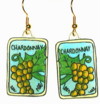 chardonnay grape earrings