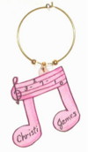 musical note wedding favor charm