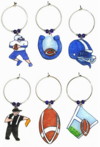 colts football wine charms